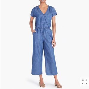 New J crew Denim Jumper/Romper Jump suit small S blue
